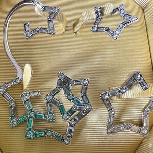 Stella, Swarovski crystal, 3 piece set earrings and cuff